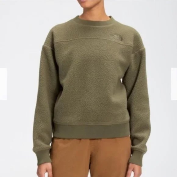 NWT The North Face Sherpa Vintage white pull over crew - Picture 8 of 9